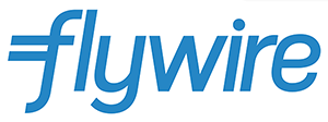 small white font flywire logo